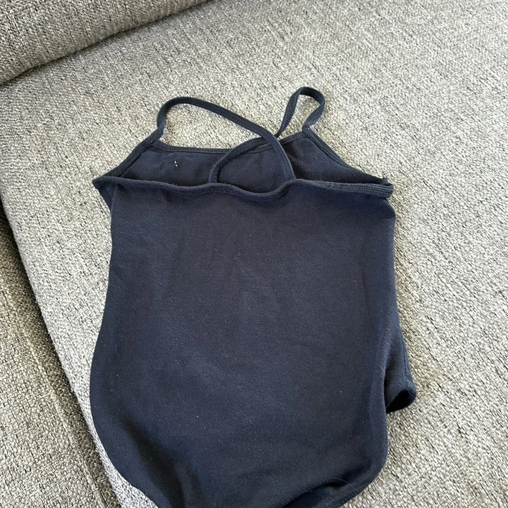 Reflectionz Girls Black Leotard Pink Flowers Trim Size 6